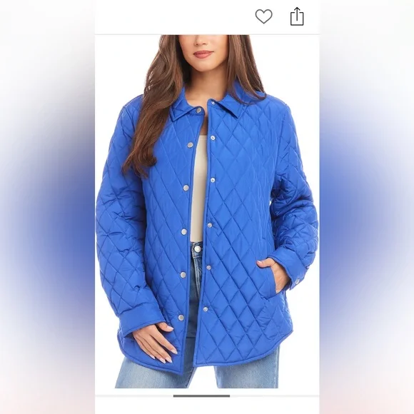 Karen Kane Royal Blue Quilted Jacket - Picture 2 of 5
